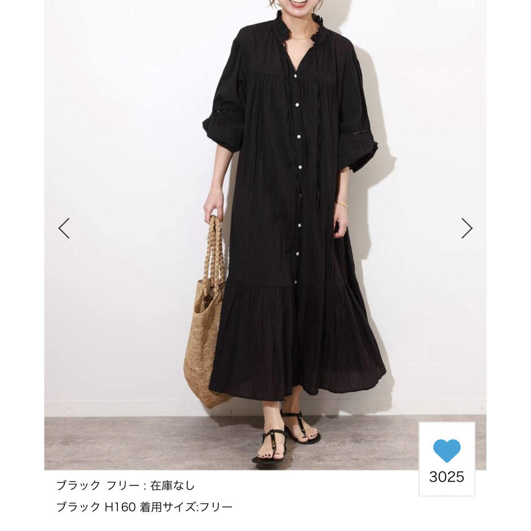 価格変更!完売品コットンボイルクリンクルフリルティアードワンピース