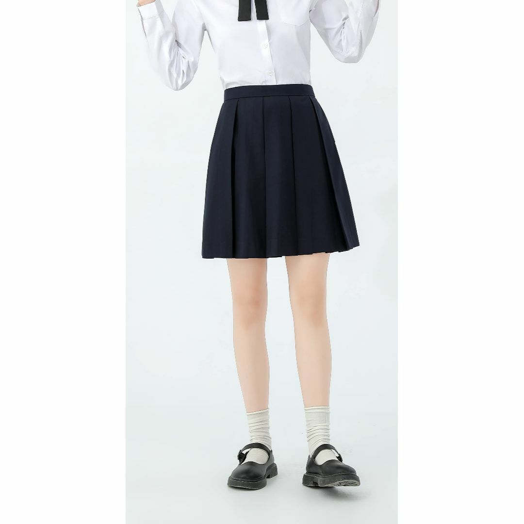 [Sharphon] 制服 スカート ハイウエスト 42/45CM丈 黒 紺 灰