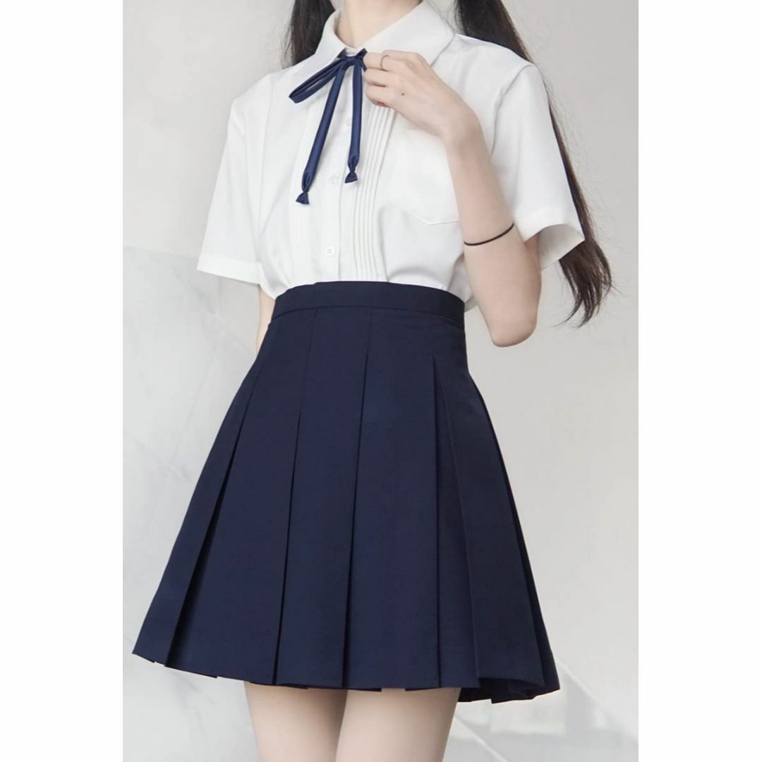 [Sharphon] 制服 スカート ハイウエスト 42/45CM丈 黒 紺 灰