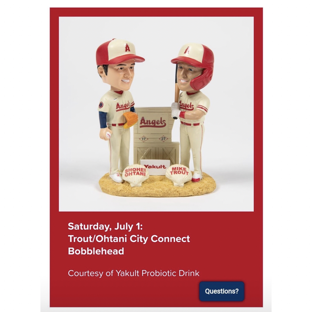 Ohtani Trout City Connect Bobblehead