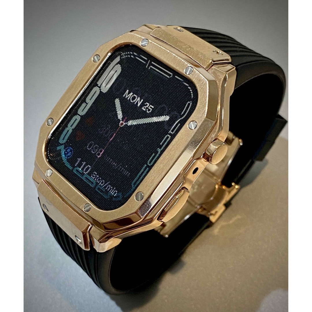 ローズ黒★Apple Watch ラバー バンド ケース アップルウォッチ | フリマアプリ ラクマ