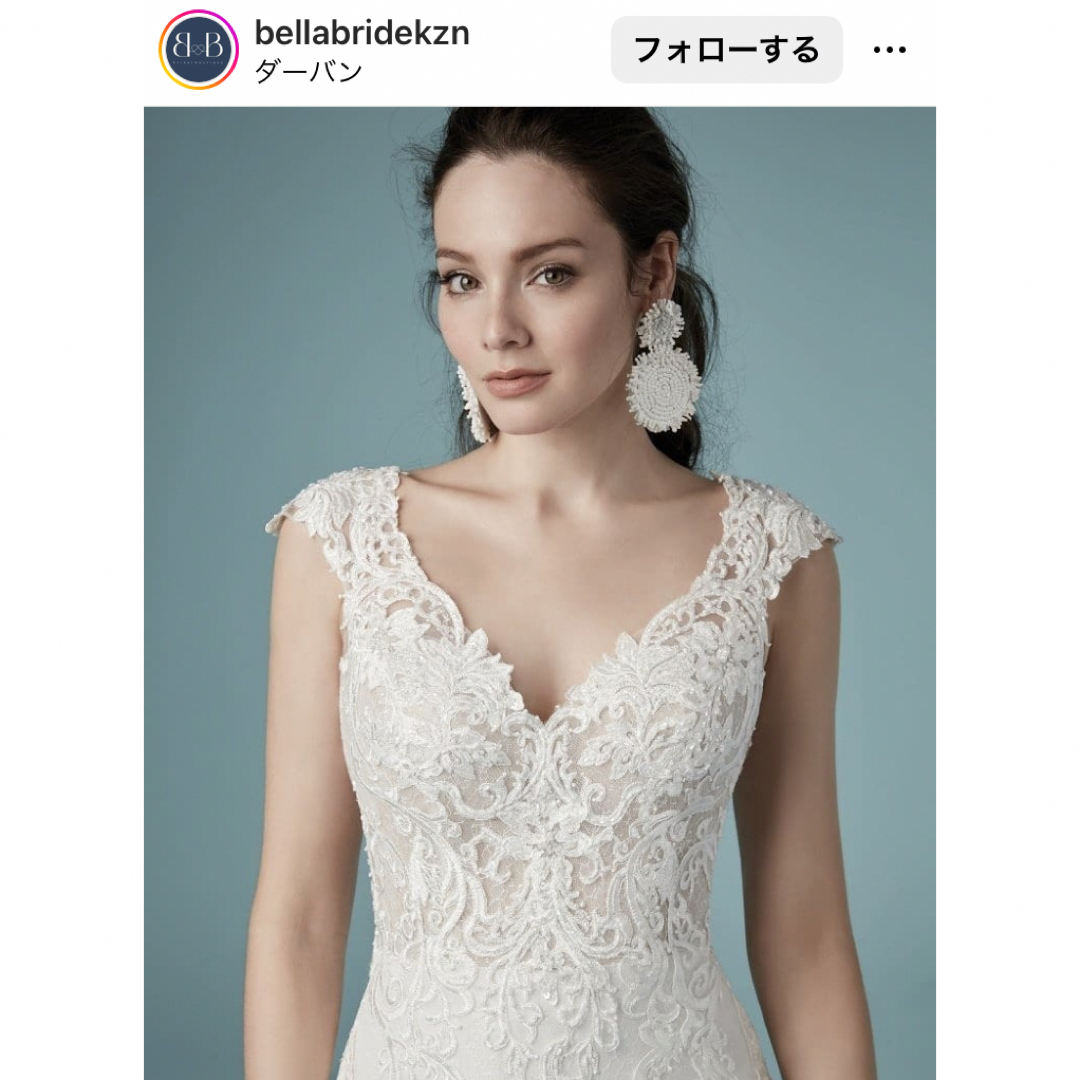 【美品】Maggie Sottero マーメイド　ウェディングドレス　結婚式 レディースのフォーマル/ドレス(ウェディングドレス)の商品写真