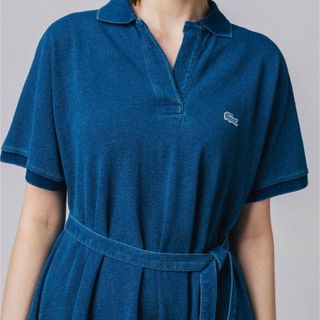 LACOSTE - ラコステ インディゴ鹿の子地ポロドレス ワンピースの通販