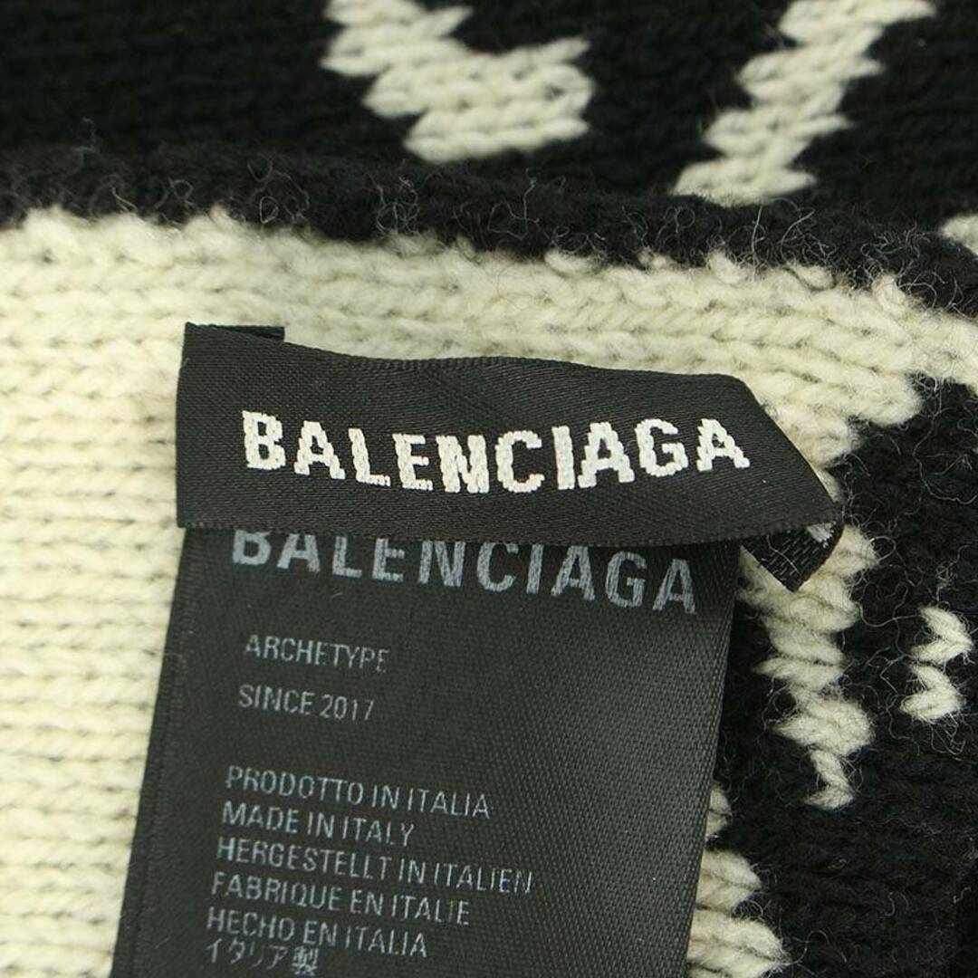 Balenciaga - バレンシアガ 558951 T1471 ロゴ総柄マフラー メンズの