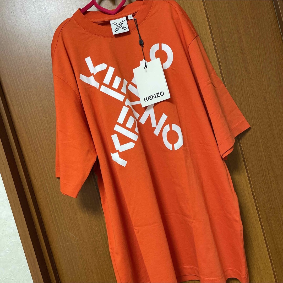 KENZO ケンゾー　クロスロゴ　オレンジ　Tシャツ