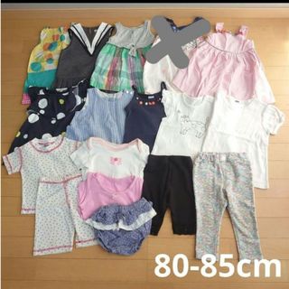 ベビーギャップ(babyGAP)の【まとめ売り】女の子 80 夏物 16点 半袖 ワンピ パンツ／80-85cm(ワンピース)