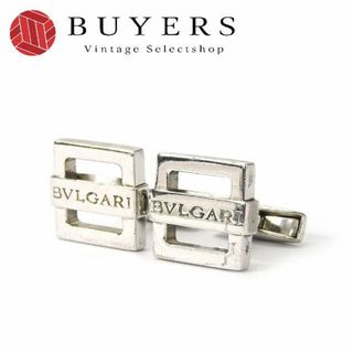 美品□BVLGARI/ブルガリ　パレンテシ　Ag925×オニキス　カフスボタン/カフリンクス　シルバー×ブラック　イタリア製　総重量10.5g