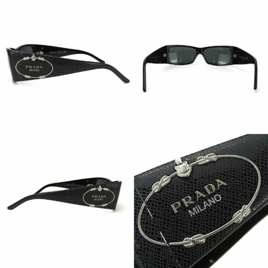【中古】 プラダ サングラス SPR11H 7JS-1A1 57□14 プラスチック ブラック 小物 シンプル アクセサリー ジュエリー レディース 女性 PRADA Sunglasses