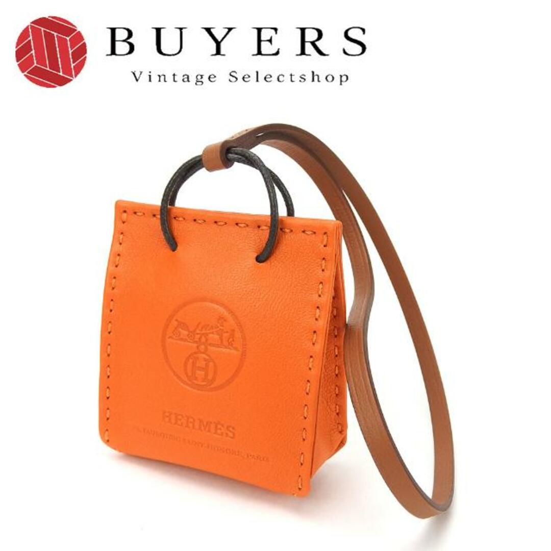 Hermes - 【中古】極美品 エルメス バッグチャーム サックオランジュ Y ...