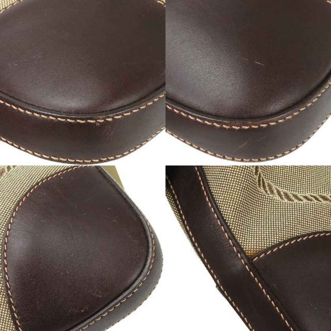プラダ ショルダーバッグ 斜めがけ BT0534 ジャガード キャンバス レザー 革 ベージュ ブラウン カジュアル レディース 女性 普段使い PRADA Jacquard Shoulder Bag leather Canvas Brown beige 4