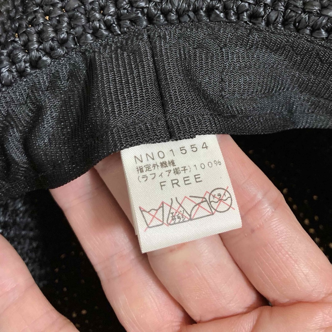 THE NORTH FACE(ザノースフェイス)のTHE NORTH FACE  ザノースフェイズ  麦わら帽子　男女兼用　黒 レディースの帽子(麦わら帽子/ストローハット)の商品写真