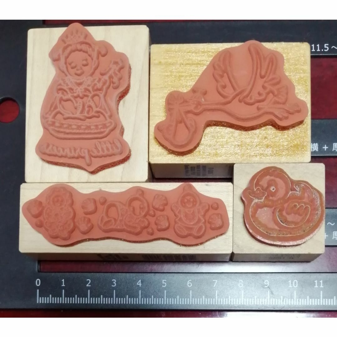 スタンプ PSX 赤ちゃん ベビー コウノトリ アヒル プリンセス はんこ