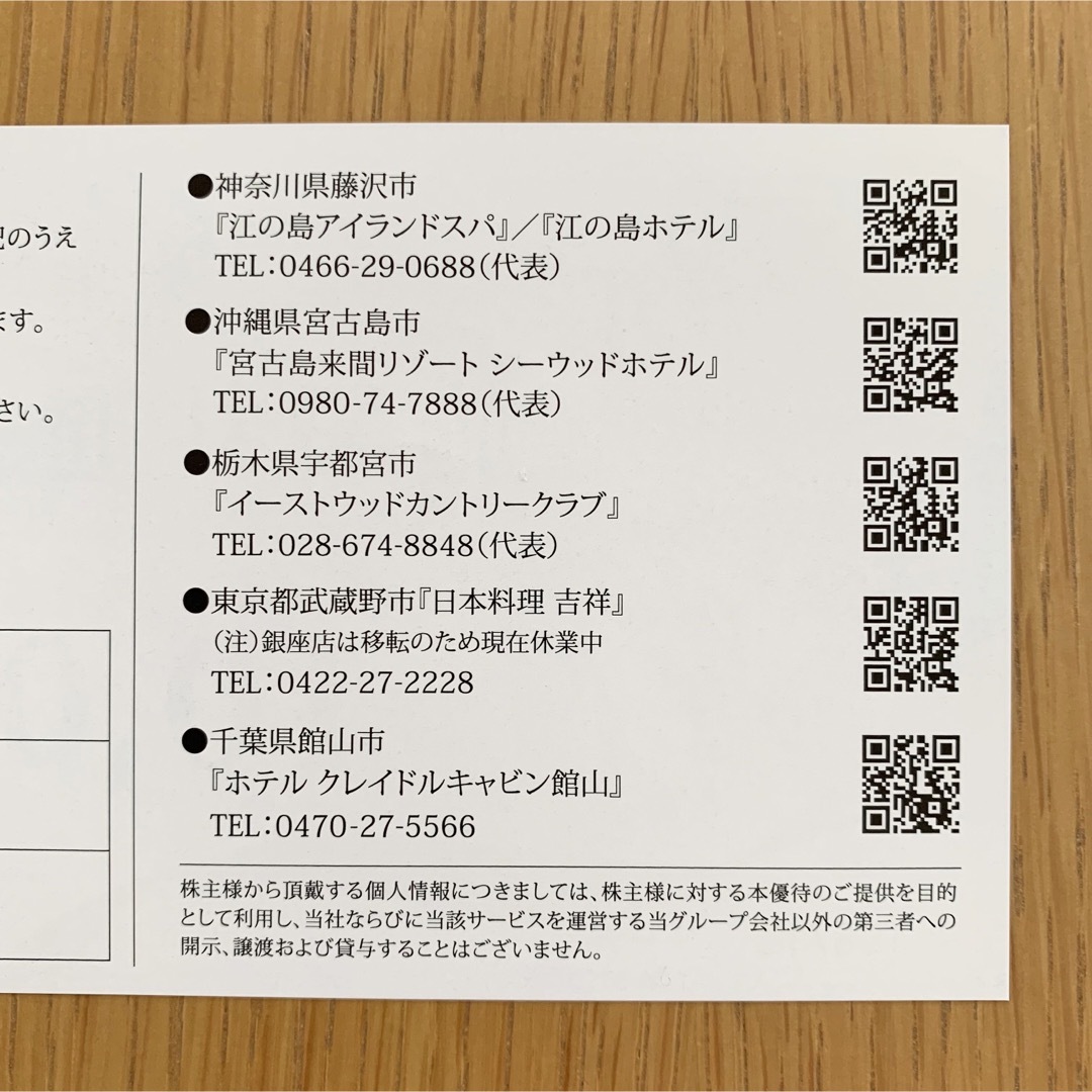 飯田グループ株主優待　施設共通クーポン　50000円分　江の島アイランドスパ他飯田