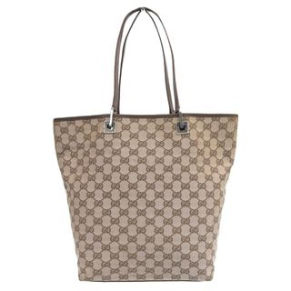 グッチ(Gucci)の【本物保証】 グッチ GUCCI GGキャンバス ロゴ トートバッグ バケツバッグ ハンドバッグ ベージュ×ブラウン 002 1098 4025(トートバッグ)