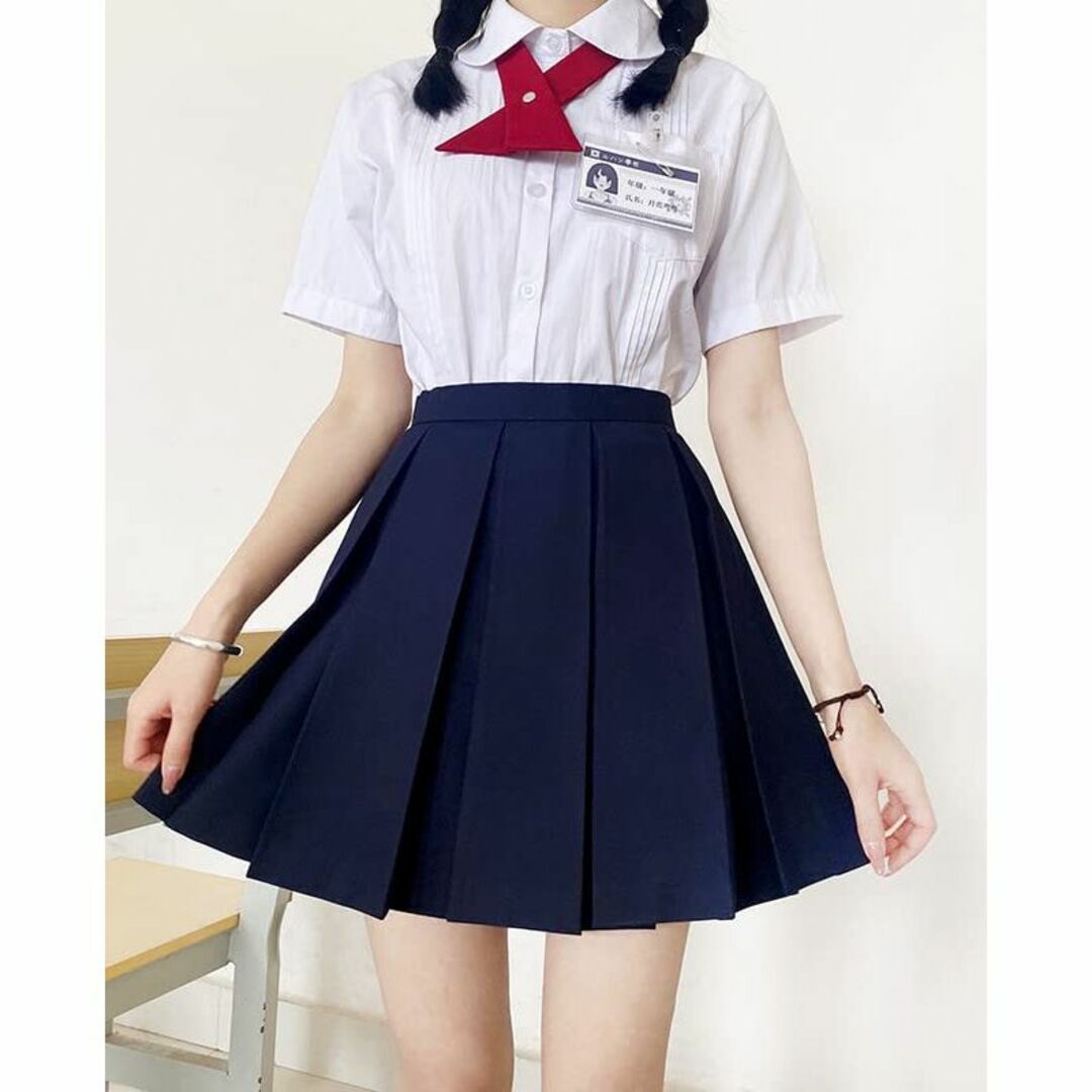 Sharphon 制服 スカート 42CM丈 10色 8本 無地 ライン ハイウ Sharphon 制服 スカート 42CM丈 10色 8本 無地 ライン ハイウ
