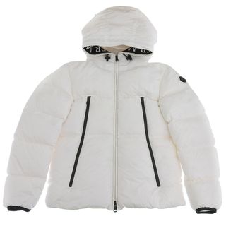 モンクレール(MONCLER)の【本物保証】 超美品 モンクレール MONCLER ダウンジャケット モンクラ フードロゴ アウター ホワイト 白 2 希少 レア メンズ(ダウンジャケット)