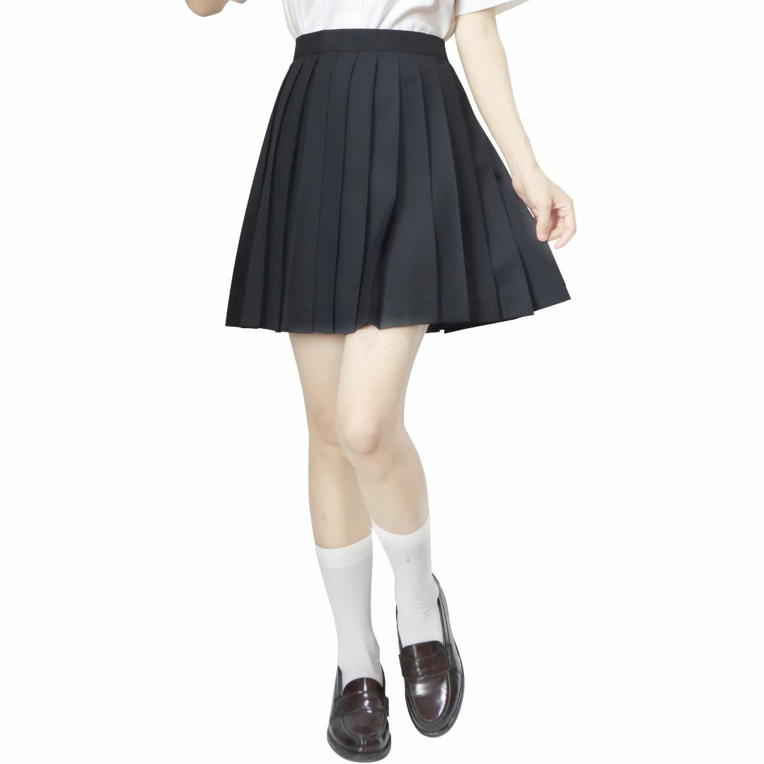 [Sharphon] 制服 スカート ハイウエスト 42/45CM丈 黒 紺 灰