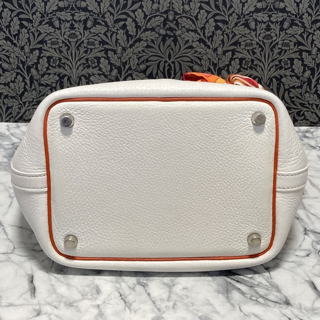 Hermes(エルメス)の美品 ★ 正規品 エルメス ピコタン PM トートバッグ ホワイト/オレンジ レディースのバッグ(トートバッグ)の商品写真