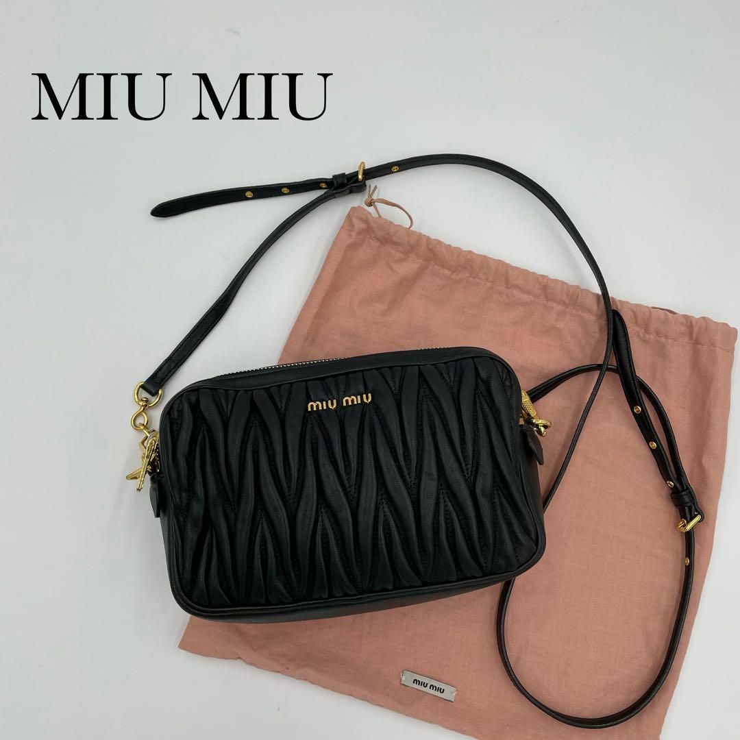 人気SALE】 miumiu - 新品ミュウミュウmiu miuマテラッセレザー