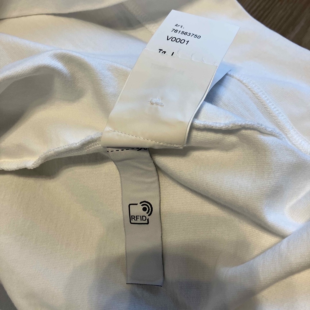 ストーンアイランド◆ヘビーコットン ロゴパッチスウェットTシャツ◆ホワイト