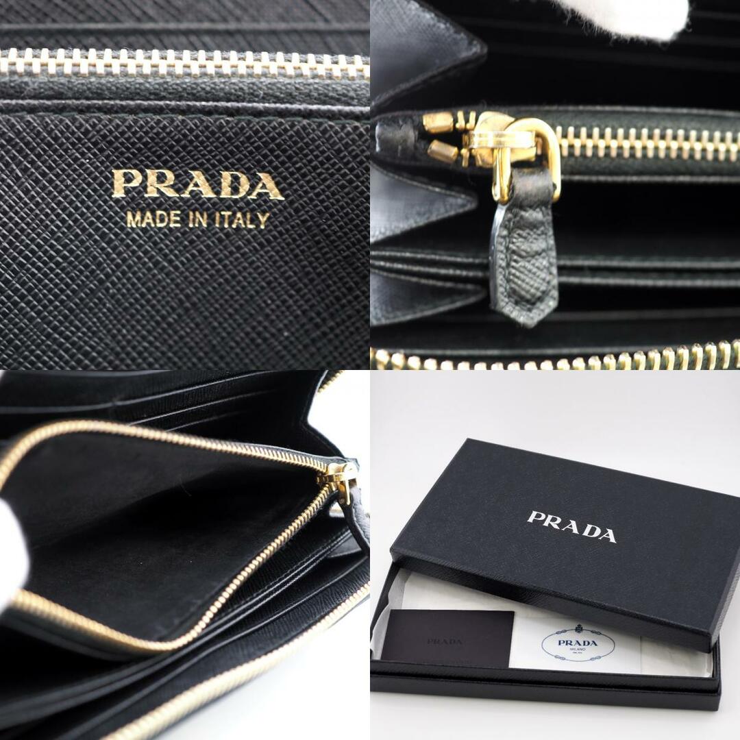 PRADA(プラダ)のプラダ PRADA 長財布
 サフィアーノメタル ラウンドジップウォレット 1ML506 ブラック レディースのファッション小物(財布)の商品写真