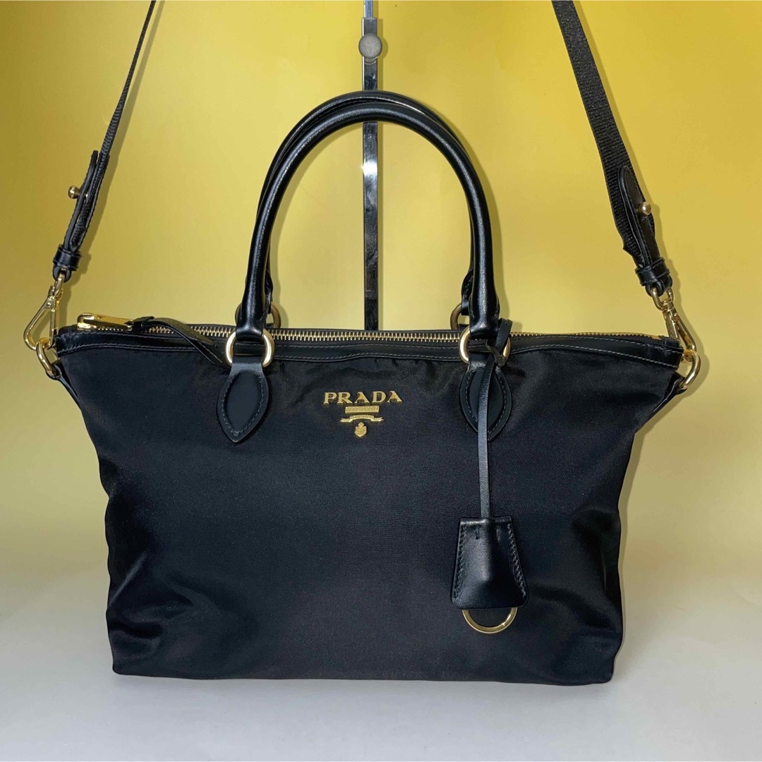 美品 プラダ PRADA ナイロン 2way ハンドバッグ ショルダーバッグ