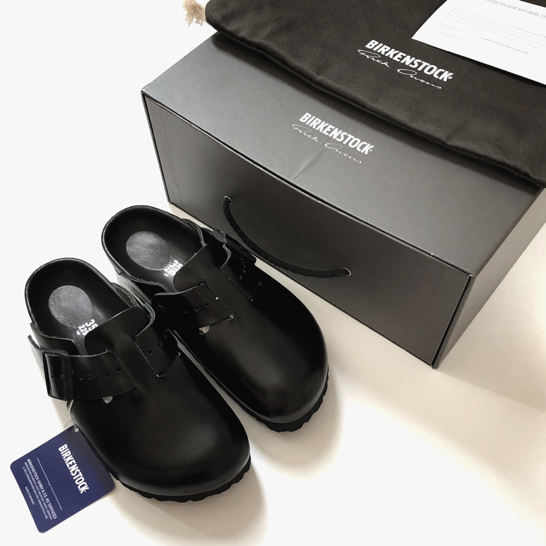 黒35リックオウエンス×ビルケンシュトックレザーサンダルBIRKENSTOCK