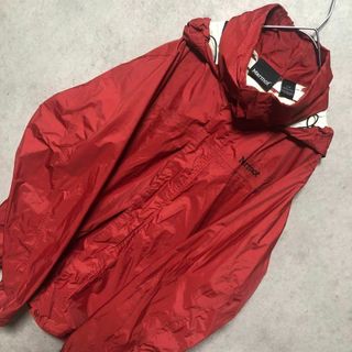 マーモット(MARMOT)の【マーモット／MARMOT　UＳ古着】レッド ナイロンフーディジャケット(ナイロンジャケット)