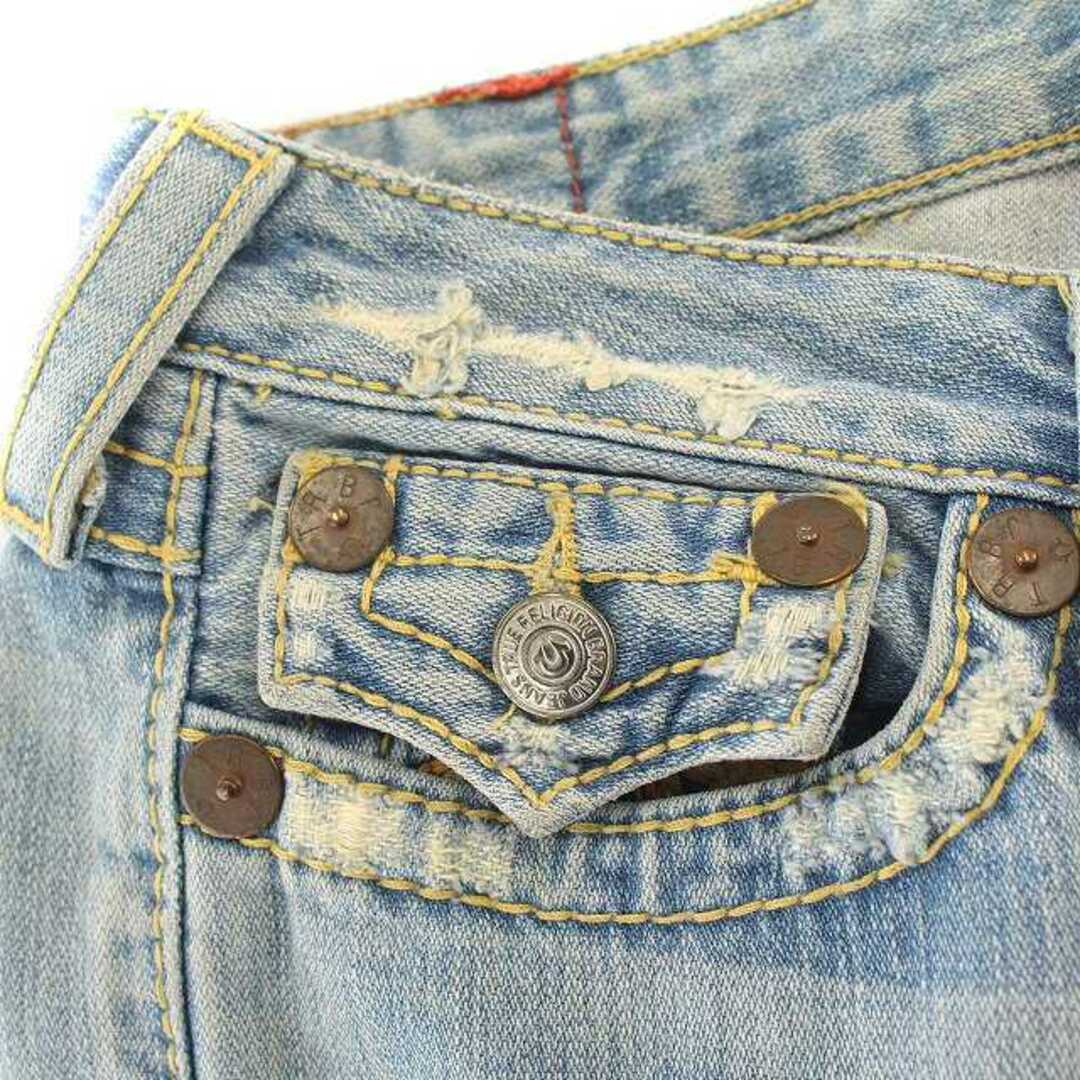 TRUE RELIGION トゥルーレリジョン　クロップドデニムパンツ　七分丈