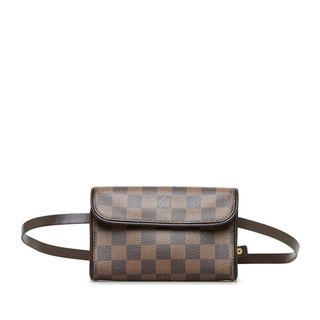 Authentic Louis Vuitton Damier Pochette Florentine Waist Bag SPO N51856  Used F/S