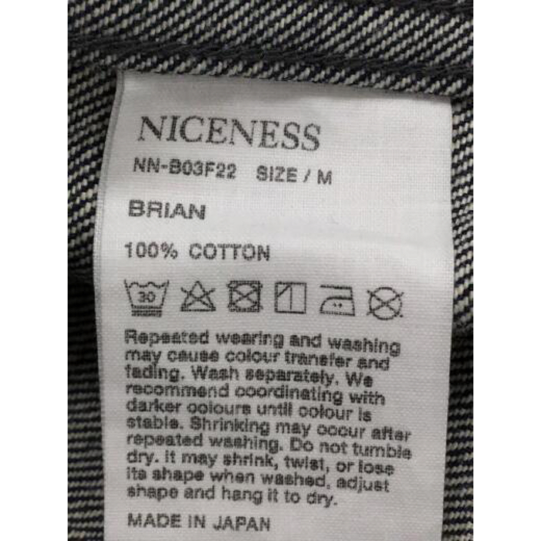 22AW NICENESS BRIAN / ファイヤーマンデニムジャケット M