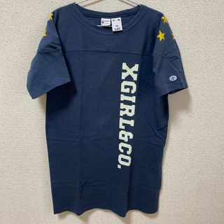 エックスガール(X-girl)のX-girlチャンピオンコラボチュニックワンピース(Tシャツ(半袖/袖なし))