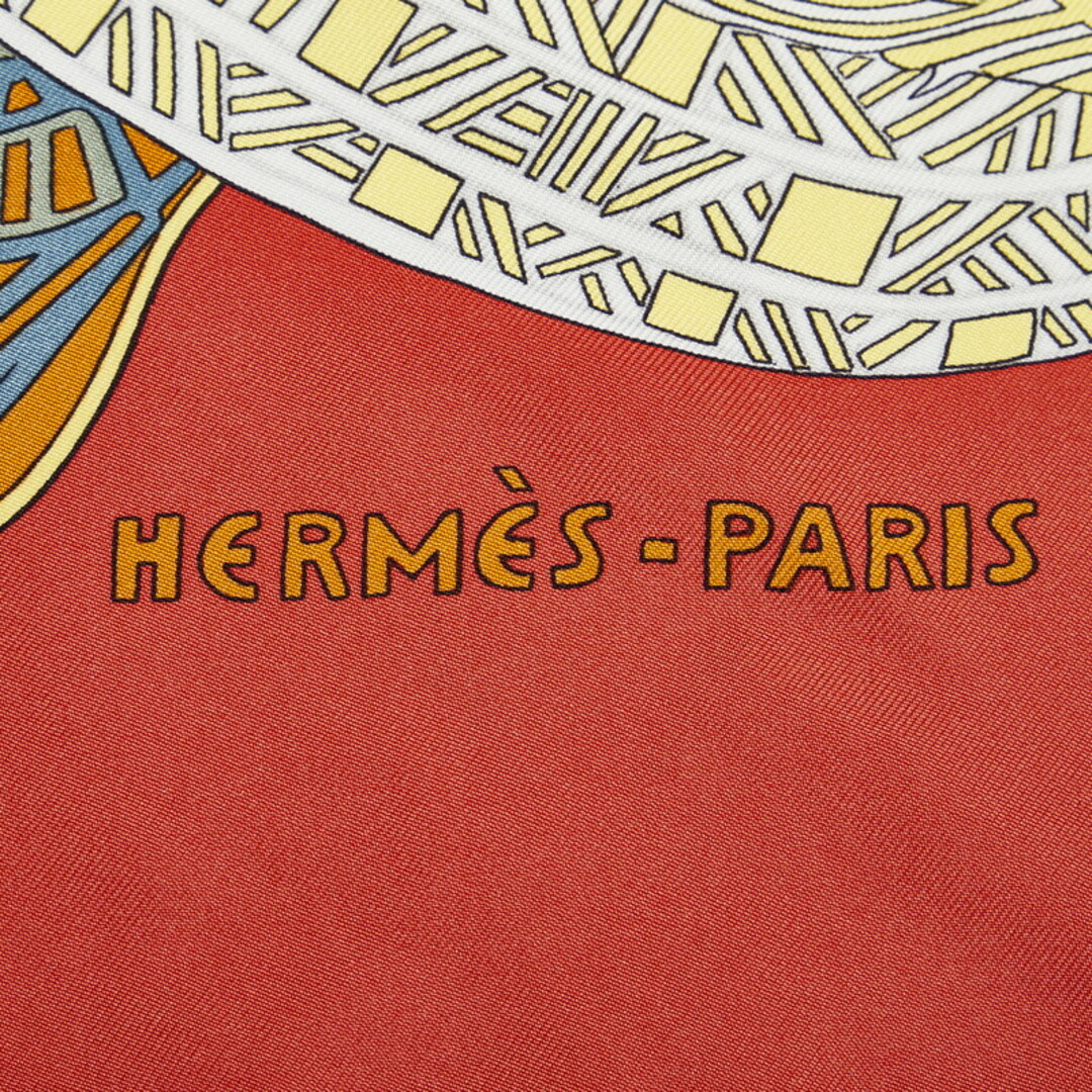 美品 エルメス カレ90 ART des STEPPES ステップ美術 スカーフ シルク レディース HERMES 【222-05884】