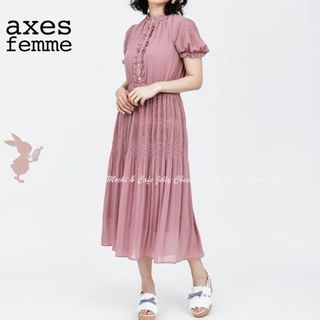 アクシーズファムポエティック(axes femme POETIQUE)のaxes femme POETIQUE マジョリカプリーツロングワンピース(ロングワンピース/マキシワンピース)