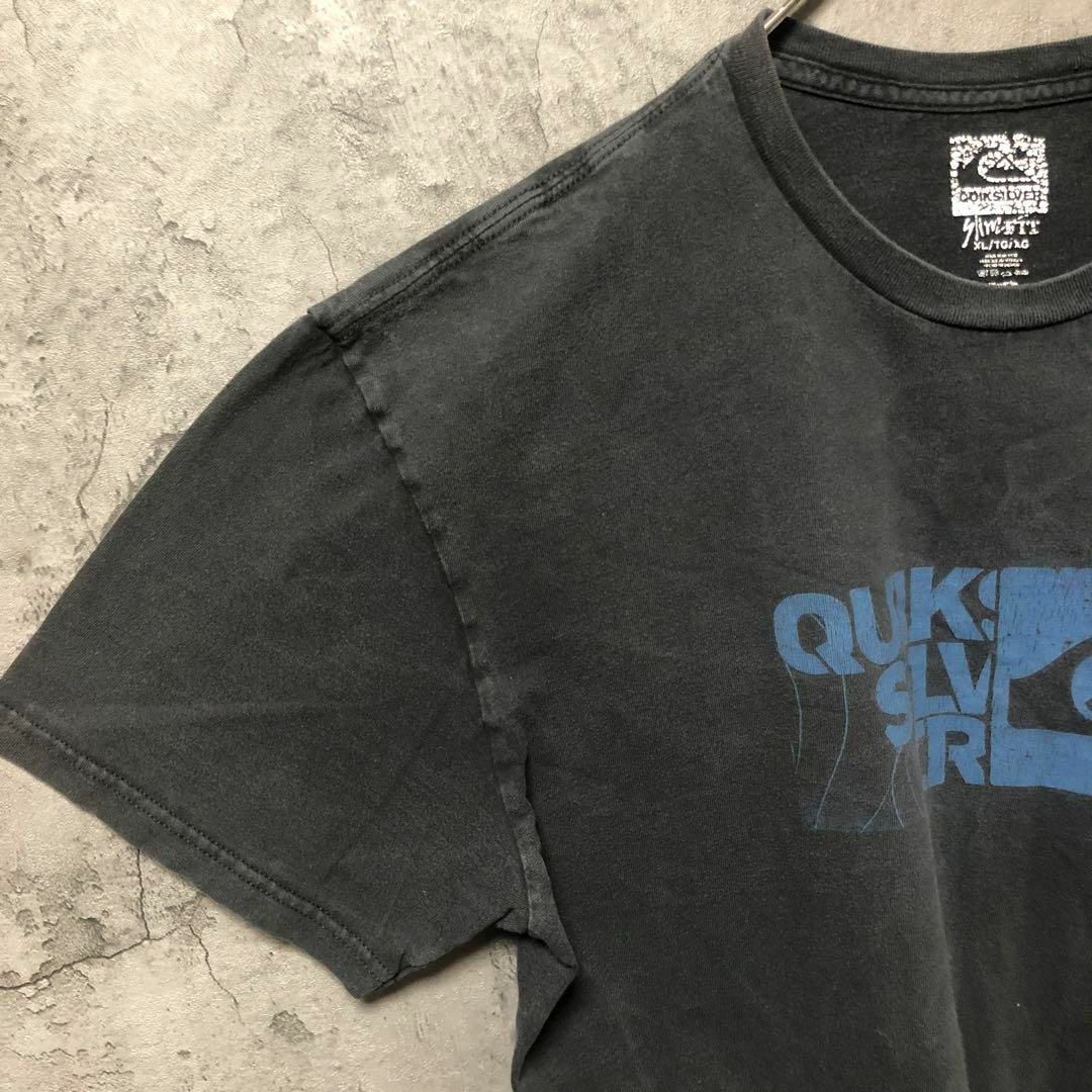 QUIKSILVER(クイックシルバー)の【QUIK SILVER】XLsize ロゴプリントTシャツ ブラック US古着 メンズのトップス(Tシャツ/カットソー(半袖/袖なし))の商品写真