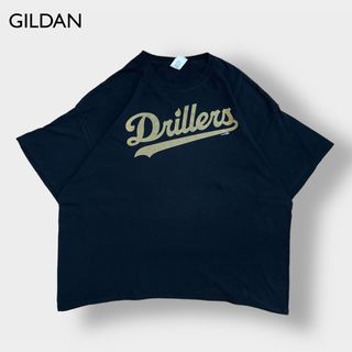 ギルタン(GILDAN)の【GILDAN】ドリラーズ ロゴ プリント Tシャツ 3XL ビッグサイズ 古着(Tシャツ/カットソー(半袖/袖なし))