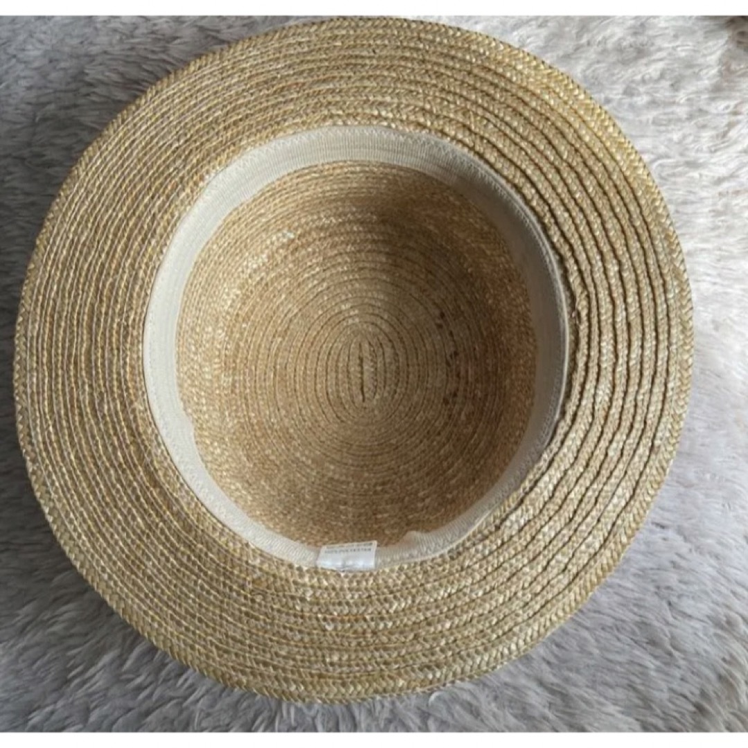 麦わらぼうし　カンカン帽 レディースの帽子(麦わら帽子/ストローハット)の商品写真