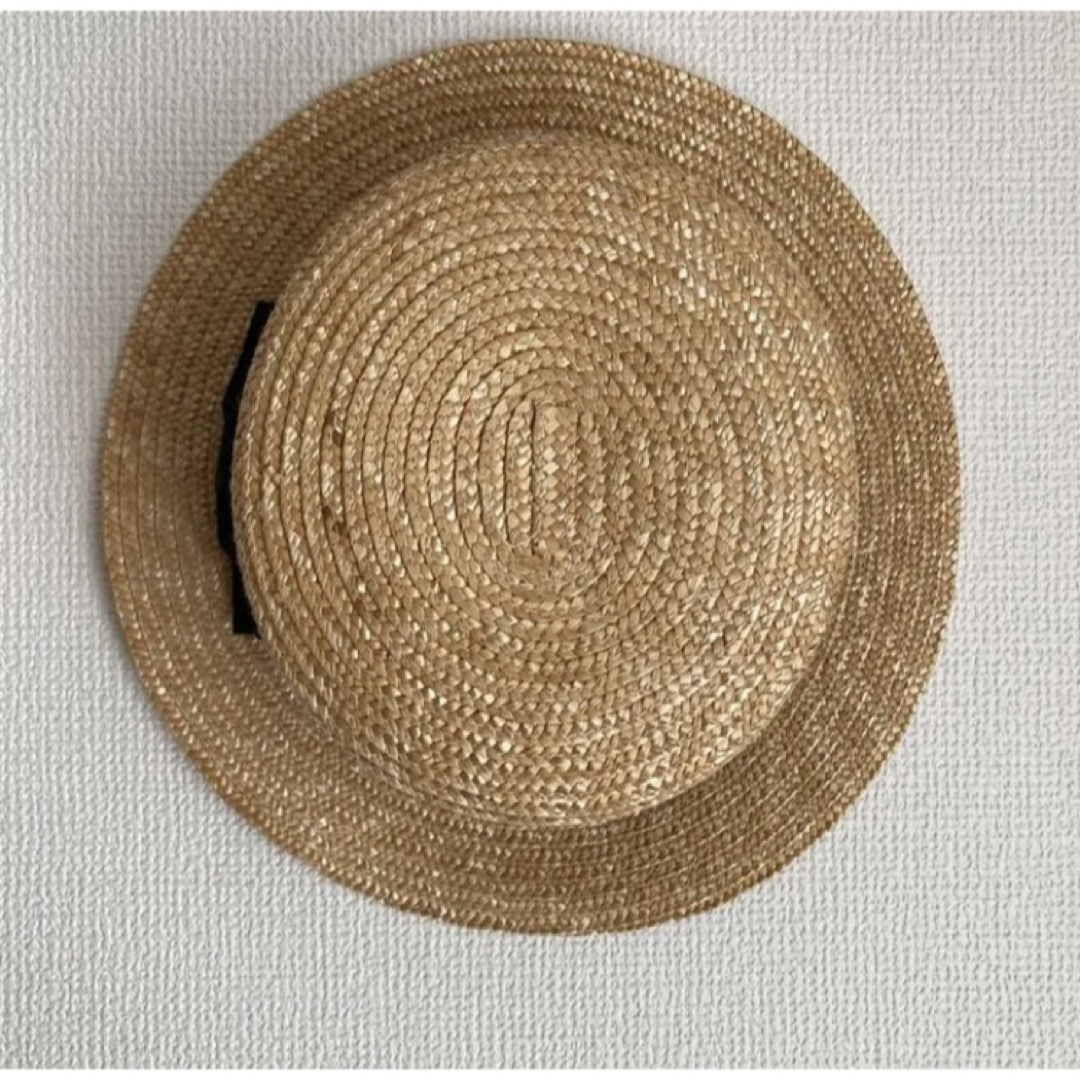 麦わらぼうし　カンカン帽 レディースの帽子(麦わら帽子/ストローハット)の商品写真