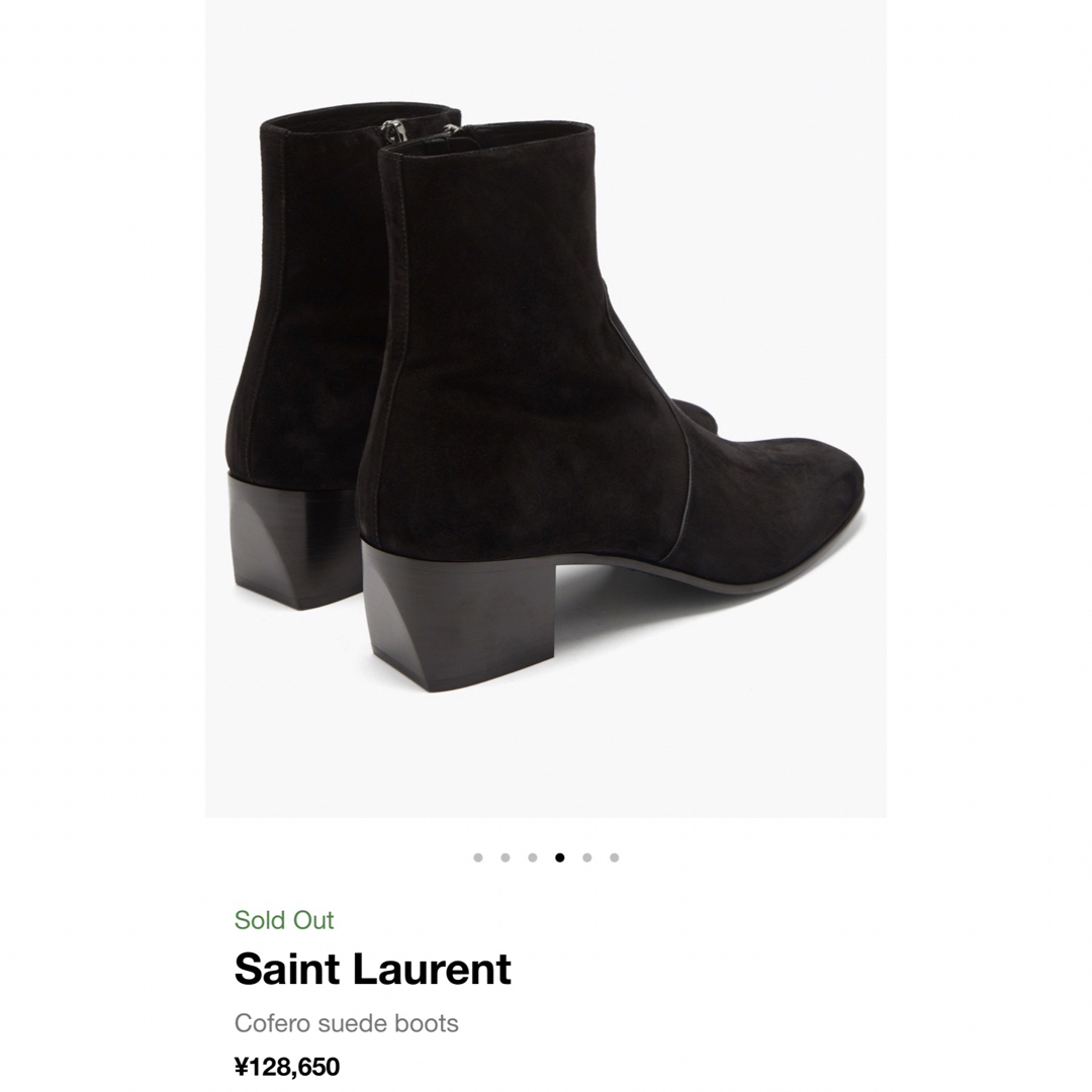 Saint Laurent サイドジップヒールブーツ スエード Saint Laurent サイドジップヒールブーツ スエード