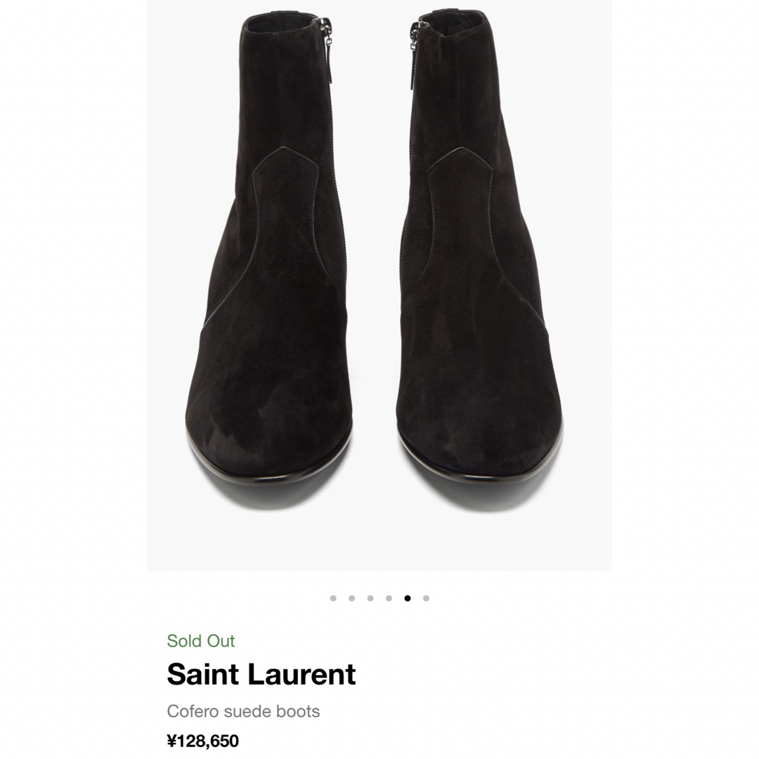 Saint Laurent(サンローラン)のSaint Laurent サイドジップヒールブーツ スエード メンズの靴/シューズ(ブーツ)の商品写真