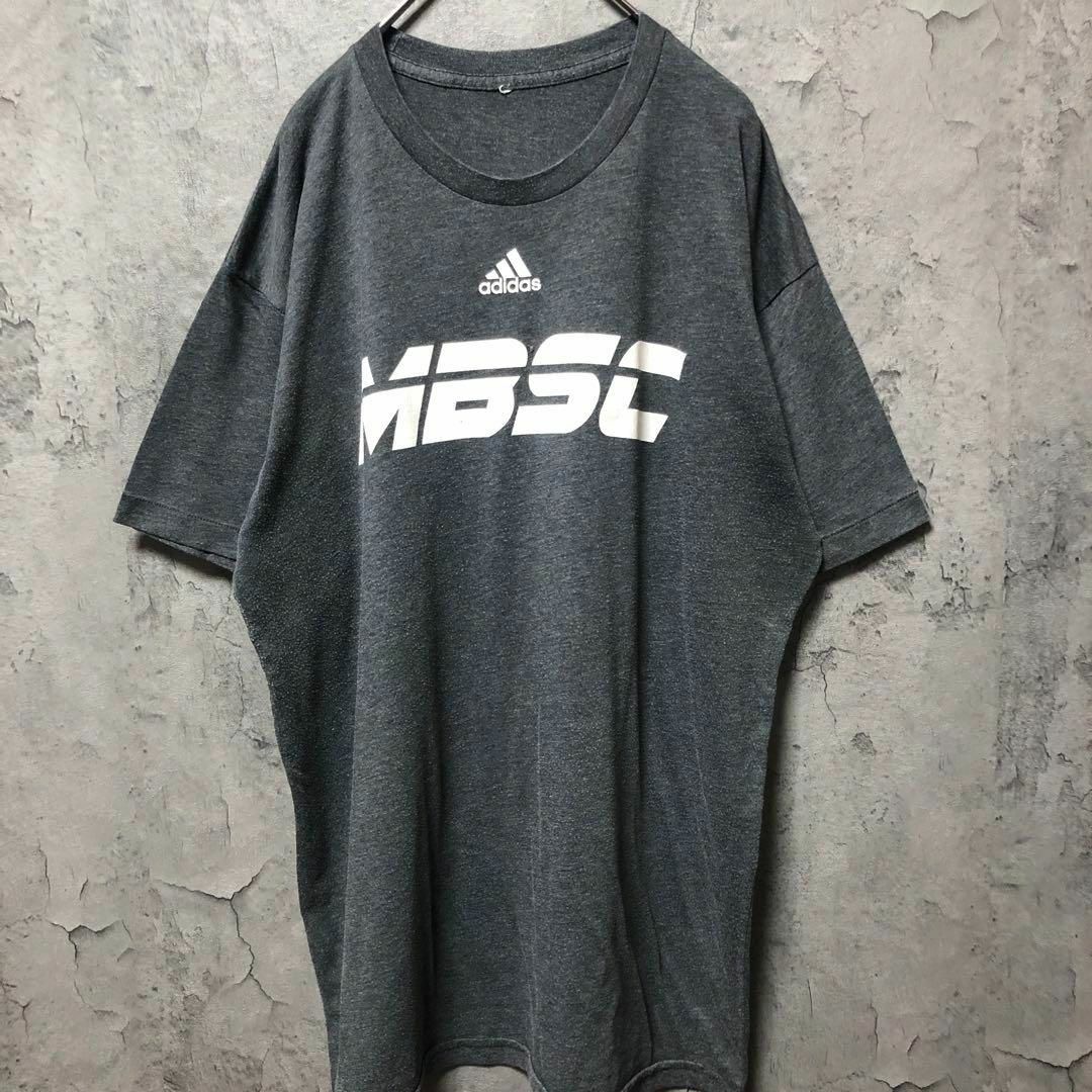 adidas(アディダス)の【adidas】XL プリントTシャツ ロゴ MBSC グレー US古着 メンズのトップス(Tシャツ/カットソー(半袖/袖なし))の商品写真