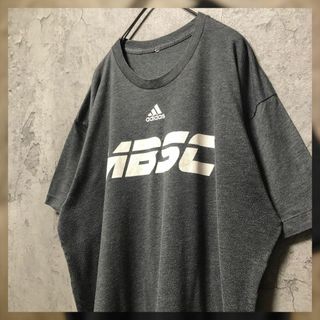 アディダス(adidas)の【adidas】XL プリントTシャツ ロゴ MBSC グレー US古着(Tシャツ/カットソー(半袖/袖なし))