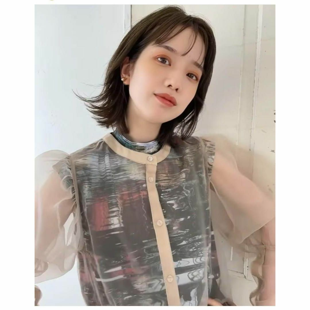 Ameri VINTAGE(アメリヴィンテージ)のAMERI MEDI PRINT LAYERED SHEER SET TOP レディースのトップス(シャツ/ブラウス(長袖/七分))の商品写真