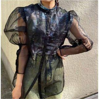 アメリヴィンテージ(Ameri VINTAGE)のAMERI MEDI PRINT LAYERED SHEER SET TOP(シャツ/ブラウス(長袖/七分))