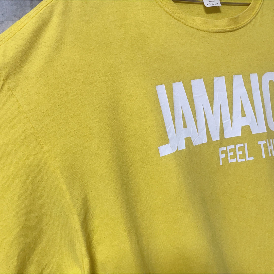 GILDAN(ギルタン)のGILDAN　Tシャツ　イエロー　黄色　プリント　USA古着　JAMAICA メンズのトップス(Tシャツ/カットソー(半袖/袖なし))の商品写真