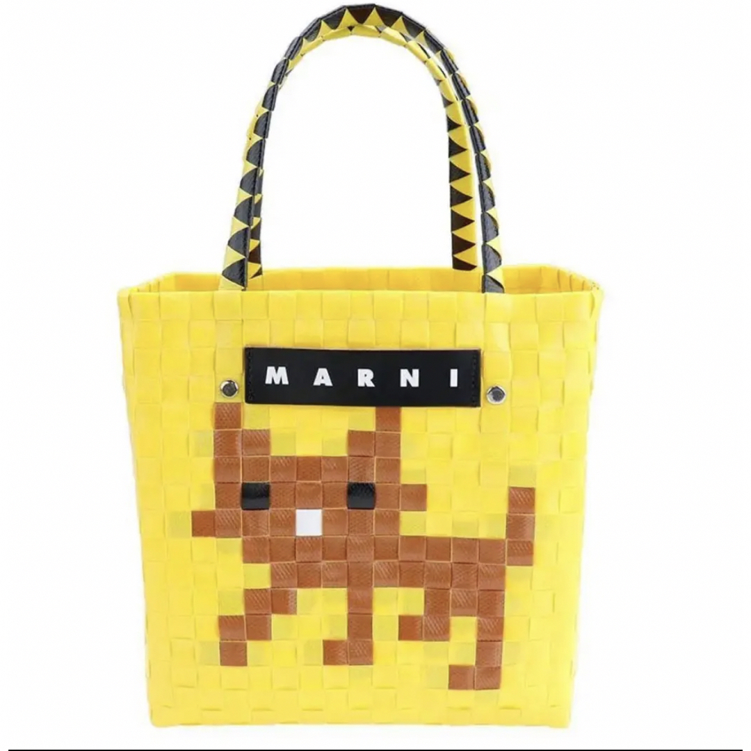 バッグMARNI MARKET アニマルバスケット バッグ ブラウンキャット