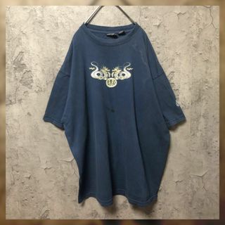 ソノマ(sonoma)の【SONOMA】XLsize プリントTシャツ ネイビー 龍 US古着(Tシャツ/カットソー(半袖/袖なし))