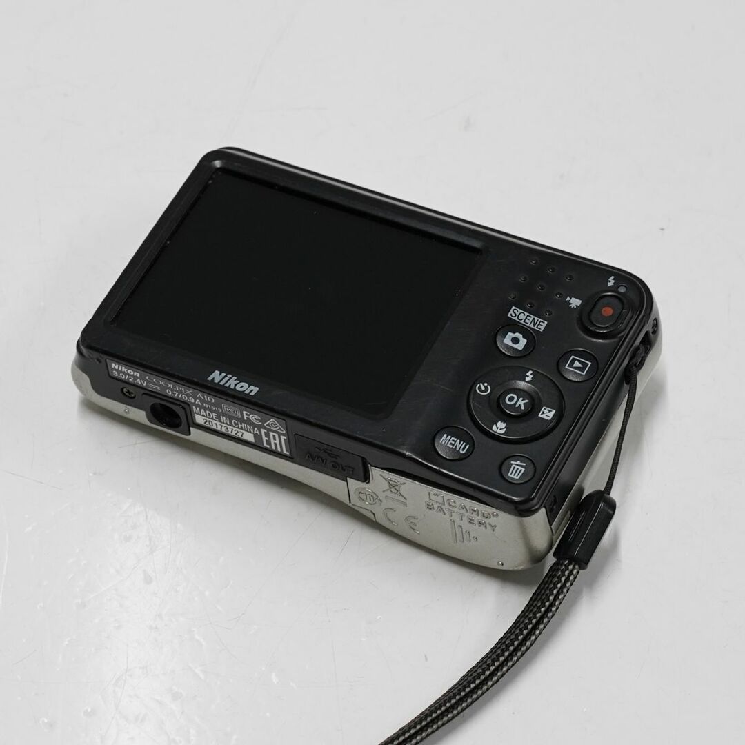 Nikon COOLPIX A10 USED品 デジタルカメラ 本体+エネループ×2 光学5倍ズーム 完動品 中古 X4647