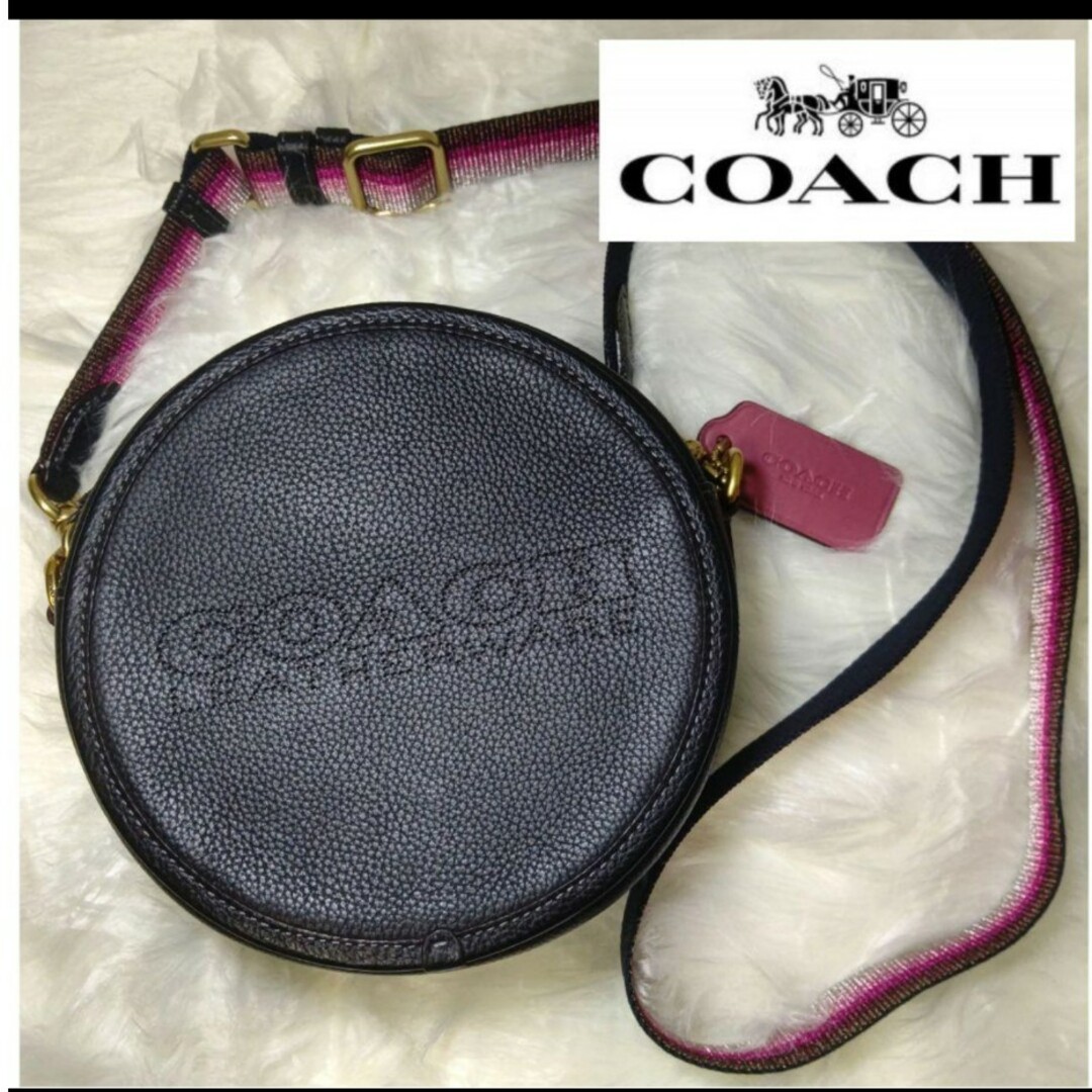 極美品!! COACH コーチ ショルダーバック C3427 ブラック レザー | フリマアプリ ラクマ