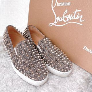 クリスチャンルブタン(Christian Louboutin)のルブタン　スタッズ　ローラーボート　スリッポン　ローカット　スニーカー　極美品(スニーカー)